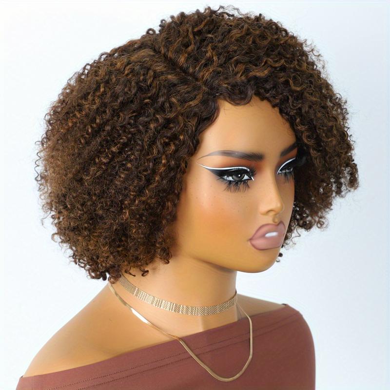 Fashion New 250% density Short Pixie Cut Afro Kinky Curly Bob Wig 4x1 Lace Human Hair Wigs For Women Brazilan Ombre Blonde Highlight Brown Afro Kinky Curly Human Hair Wig With Bangs Fashion New 250% density Short Pixie Cut Afro Kinky Curly Bob Wig 4x1 Lace Human Hair Wigs For Women Brazilan Ombre Blonde Highlight Brown Afro Kinky Curly Human Hair Wig With Bangs