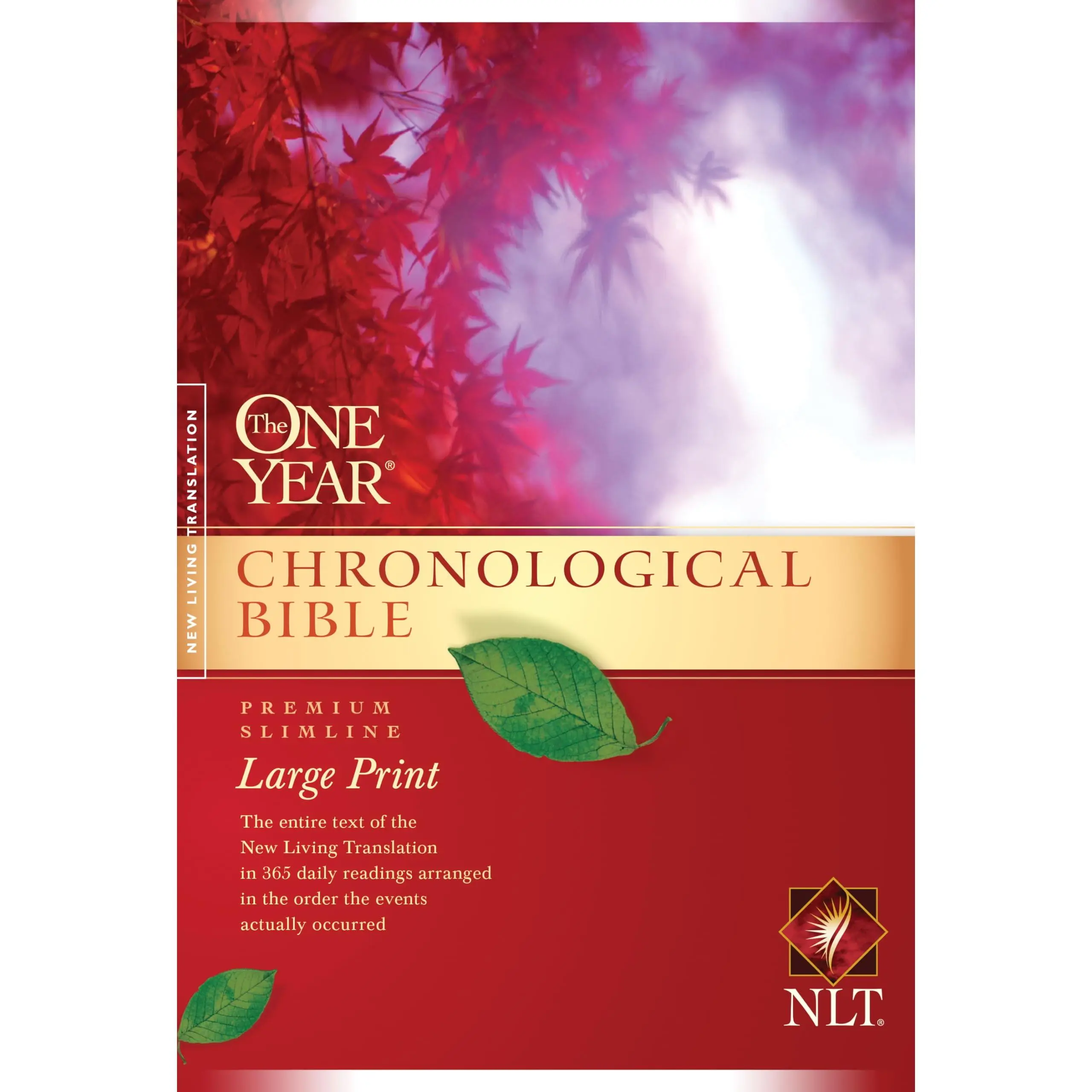 One Year Chronological Bible-NLT-Premium Slimline Large Print -- Tyndale - Bible