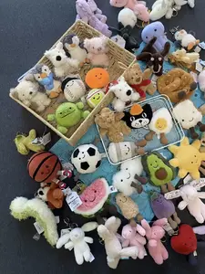 JellyCat Hot Bag Cute Plush Toy label cute girl bag charm plush toy keychain Kawaii plush toy perfect as a birthday Limited New Gift JL16-23