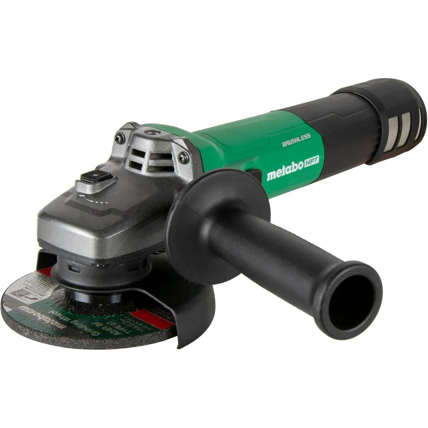 Metabo HPT Angle Grinder | 4-1/2-Inch | 12 Amp | AC Brushless Motor | Variable Speed | 3-Position Side Handle | G12VE2