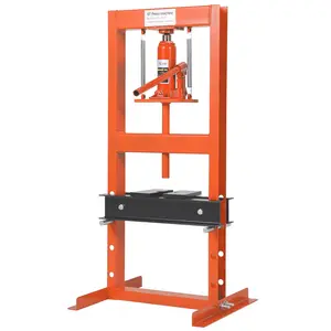 Garvee Hydraulic Press for Workshop, 6T H-Frame Garage Floor Shop Press Adjustable Hydraulic Press with Press Plates, Orange