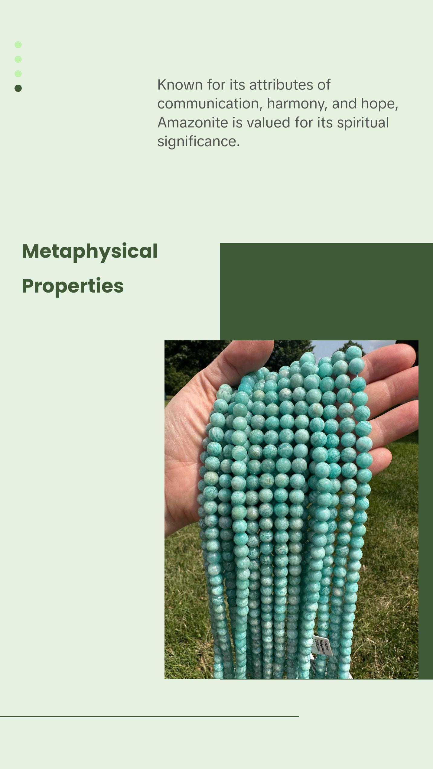 New Moon Beginnings Amazonite Bead Strand - Beaded Design with Turquoise Color