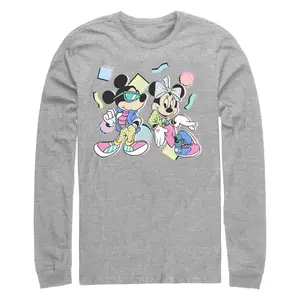 Men's Mickey & Friends '80s Minnie and Mickey Mouse Long Sleeve Shirt