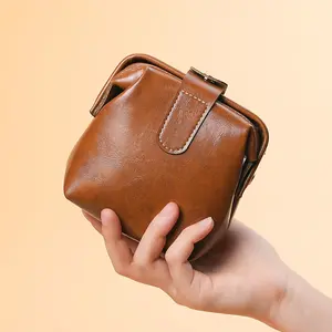 Soft PU Leather Makeup Bag - Waterproof Cosmetics Organizer, Large-Capacity Vintage Handheld Zippered Pouch, Lightweight Portable Women's Clutch, Handmade Plain Coin Purse, Multiple Colors, Ideal for Travel & Everyday Use