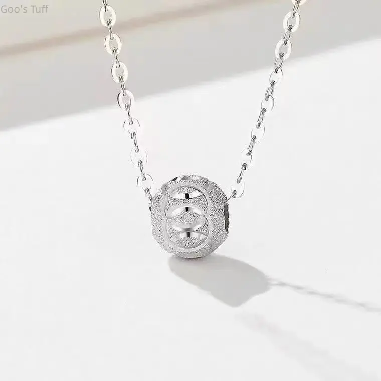 Choker necklace trendy korean women necklace lucky bead pendant delicate versatile elegant clavicle chain lightweight dainty jewelry gift for girlfriend wife anniversary daily dating party