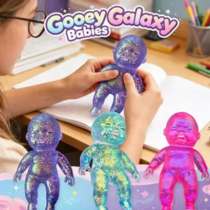 Curiosities Sugar Swaps Jumbo Baby Squishy Toy, Slow Rising Glitter Squeeze Toy for Stress Relief, Soft Sensory Fidget Toy for Kids & Adults, Cute Stretchy Collectible Squishies