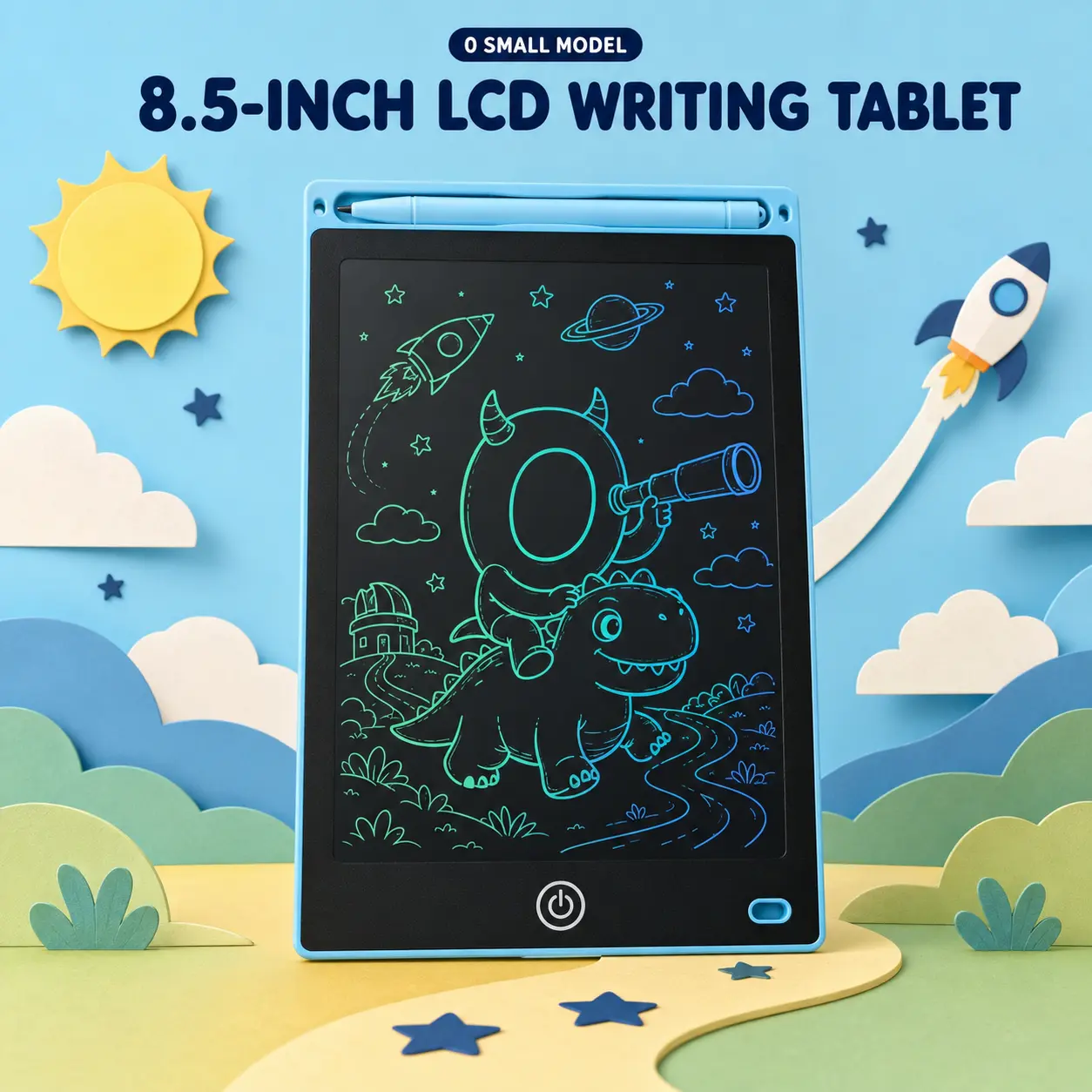 0 Small Model 8.5 Inch LCD Writing Tablet for Kids, Colorful Drawing Board for Kids, Kids Drawing Pad, Reusable Doodle Board, Educational Learning Toys, Creative Birthday Gifts for Boys Girls Age 3+ Years Old