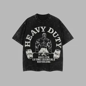 Gold's Gym Lifting Essentials Retro Unisex Washed T-Shirt – Vintage Bodybuilding Graphic Tee for Gym Enthusiasts and Fitness Fans