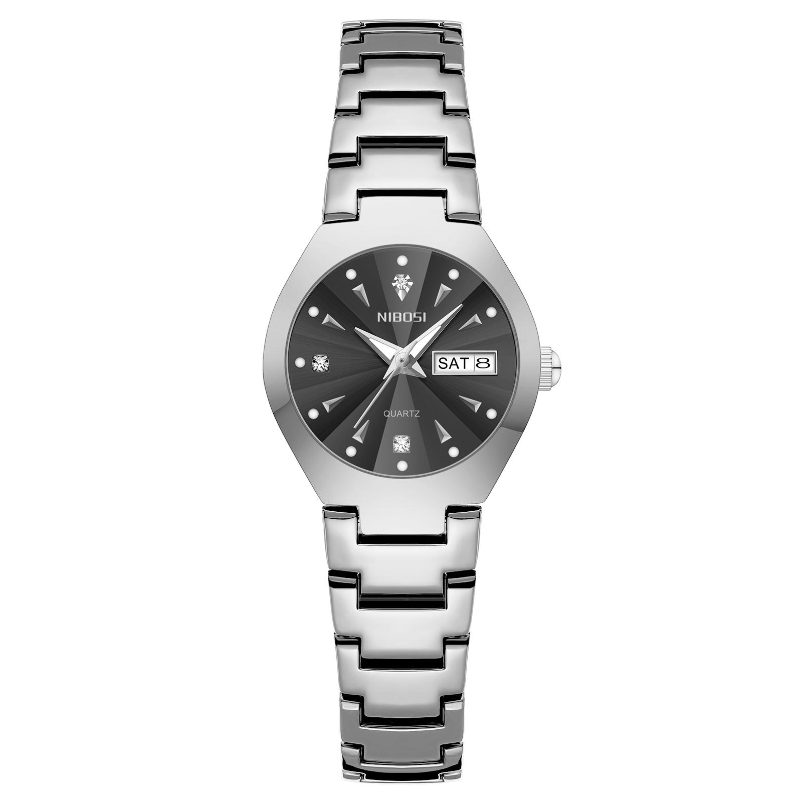 NIBOSI 2713  quartz watch,dress quartz watch,sports quartz watch,scratch-resistant quartz watch,women's quartz watch,Round-dial quartz watch,Lightweight durable ladies round wristwatch