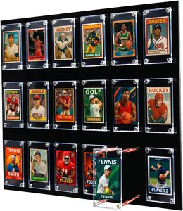 SMART PRODUCTS™ Magnetic Trading Card Display Board – 20” x 24” Polished Plexiglass Wall-Mounted Display with 18 Card Holders | The Future of Trading Card Presentation