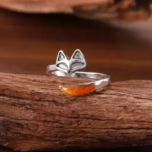Women's Vintage Bohemian Fox Tail Retro Ring - Cute Alloy Animal Design, Ideal for Daily Wear & Special Occasions, Retro Rings