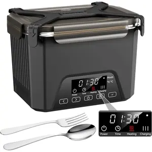 2026 Upgraded Cordless Electric Lunch Box, Heated Lunch Box for Adult, 1.2L Self Heating Lunch Box with Automatic Heating for Office, Construction,  and Travel