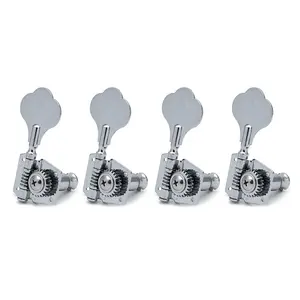 Bass Keys Open Gear Large Post 4-in-line Set for Bass Guitar Tuners