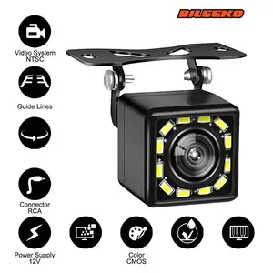 Car Backup Camera 12 LED Night Vision Waterproof, High-Quality Car Rear View Mirror, Durable Design for Safe Driving Experience