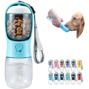 Water Bottle with  Container, Travel Puppy Water Bowl, Portable Pet Dispenser,  Walking and Hiking