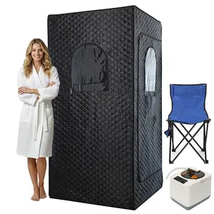 Upgraded Portable Home Steam Sauna Kit 1200W – Personal Steam Sauna with Remote Control and Chair, Compact Indoor Steam Setup for Home Use