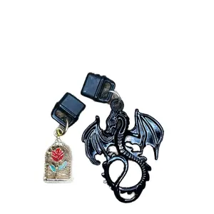 Kindle Charm USB-C Connection type device 2-piece Cellphone Dragon and Rose Smartphone