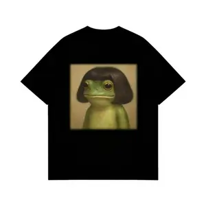 Funny Frog Oversized T-Shirt, Retro Funny Vintage Graphic Tee, Unisex Meme Cringe Funny Dumb Shirt, Menswear Womenswear Streetwear, Cotton Print   women's graphic tees