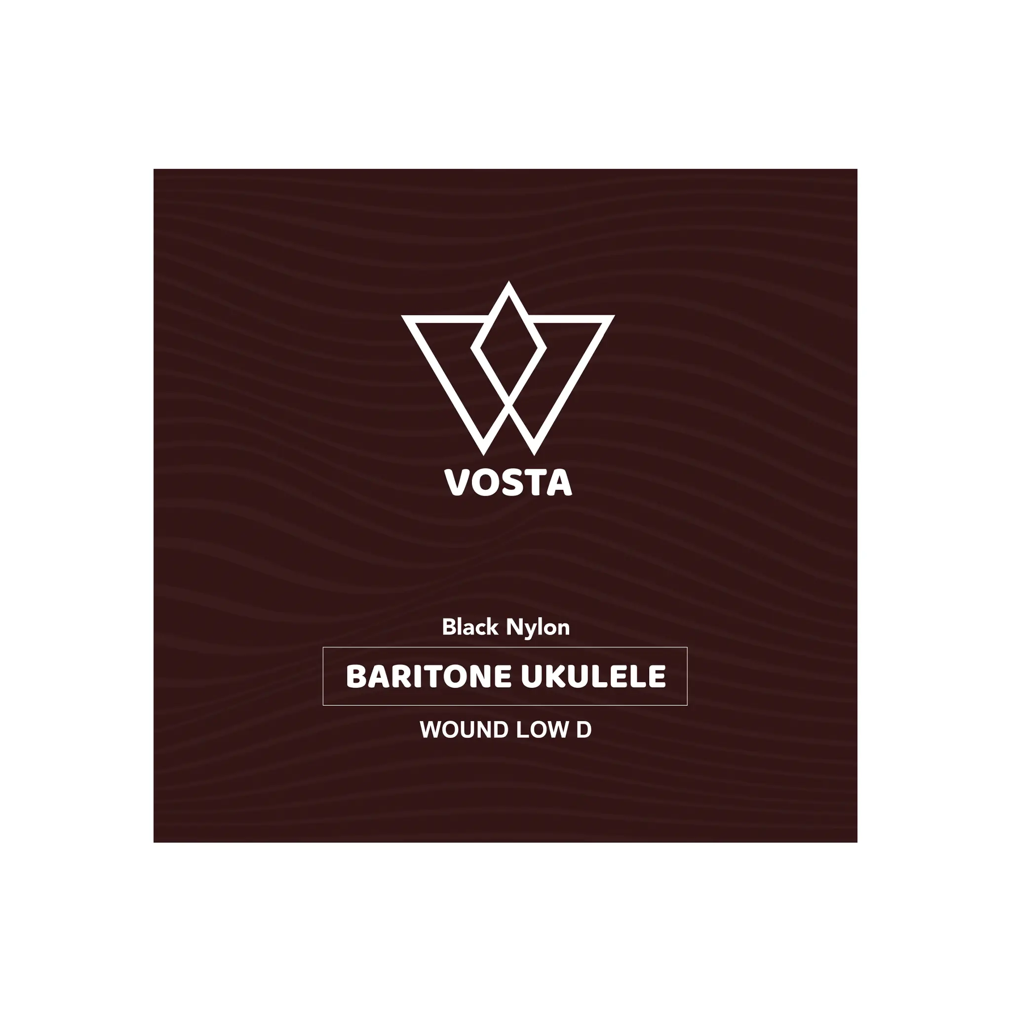 Vosta Black Nylon Baritone Ukulele Strings - Wound Low D