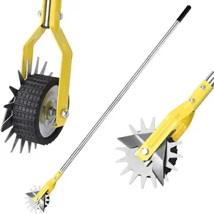 Wheel Rotary Edger,Edger for Lawn Edges Alongside Sidewalks & Driveways,with A 58-Inch Adjustable Handle, Ideal for Enhancing The Beauty of Sidewalks, Driveways, and Garden Lawn Edges