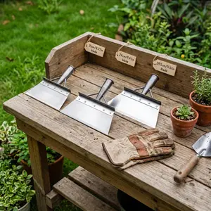 【FathersDayGift】3 Sizes Manganese Steel Wide Blade Scraper Shovel, Custom Wood Handle Compatible, Multi-use Concrete Cleaner, Weeding Tool & Manure Removal Spade for DIY Renovation & Homestead Gardening