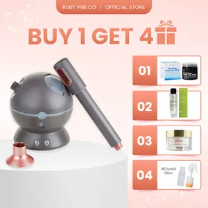 [RUBY VIBE CO] [FREE GIFT] Hot & Cool Facial Steamer with Aromatherapy Dual Nozzle for Deep Clean, Hydration & Relaxation, Convenient Design for Personal Use
