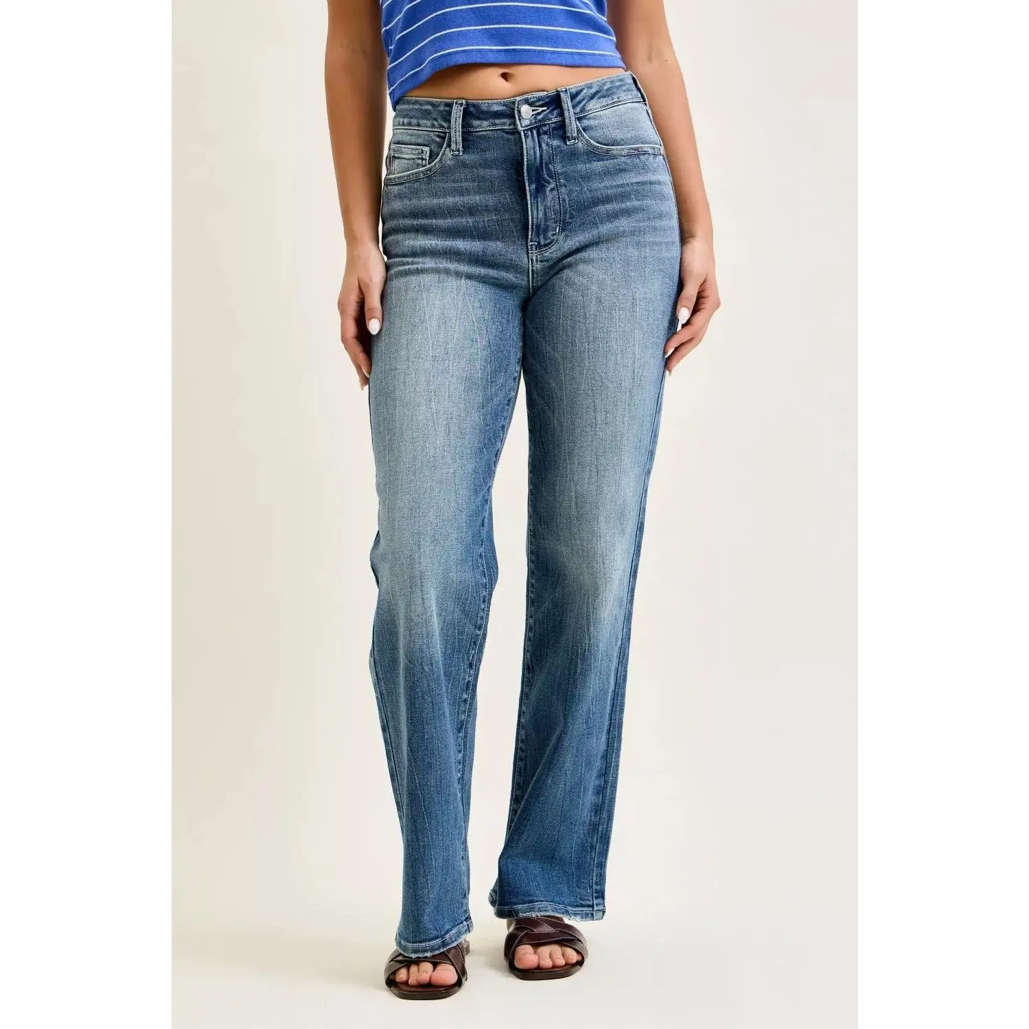 Judy Blue Mid Rise 90s Straight Jeans
