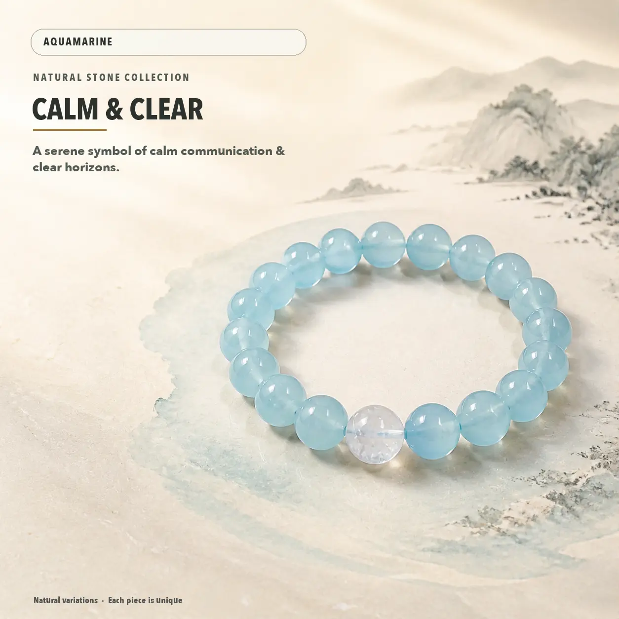 Crystal Gemstone Bracelet for Women with Natural Aquamarine and Moonstone Beads, Elegant Jewelry for Peace, Intuition, and Daily Wear, Beautiful Bracelets, Crystals, Bracelets For Women