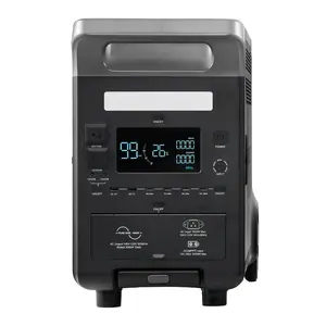 VEVOR Portable Power Station, 3600W 3840Wh Power Station Solar Generator with 10 Output Ports Adjustable Input Power, Expandable LiFePO4 Battery Backup for Home Camping RV (Solar Panel NOT Included)