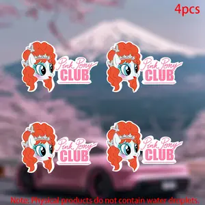 My Little Pony Stickers Set, Durable Vinyl Car Decals for Doors Windows Laptops Furniture Bumpers, Horse Club Decorations