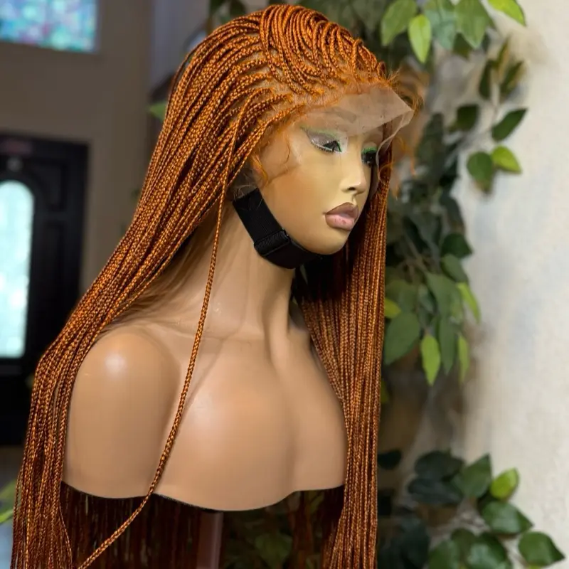 micro box braids made with 360 full premium blend lace with human hair baby. for all occasions Medium: Cap size :21.5 – 22.5”