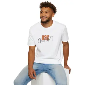 "Ask ChatGPT" Unisex Softstyle T-Shirt, Comfortable Tee, Funny Tee, Gift for Him/Her, Casual Wear, Humorous Tee