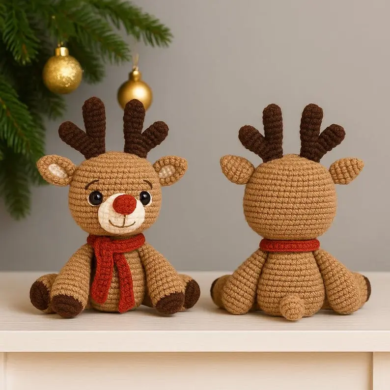 Rudolph Reindeer Crochet: Christmas Amigurumi Plush Crochet
