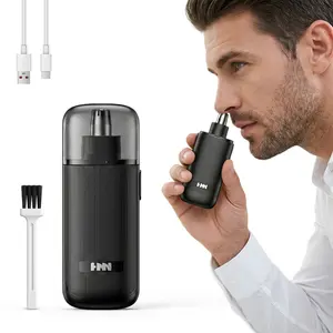 Rechargeable Nose & Ear Hair Trimmer, Painless Precision Clipper for Men Women, Dual Blade System, Waterproof IPX7, Safe Rounded Edge Design, Portable Travel Grooming Tool