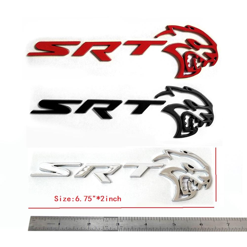 Hollow 3D Automobile Decals - 6.75x2 in ABS Plastic Car Stickers, Exterior Vehicle Accessory for 2021-2023 Dodge Charger SRT Hellcat Tailgate & Side