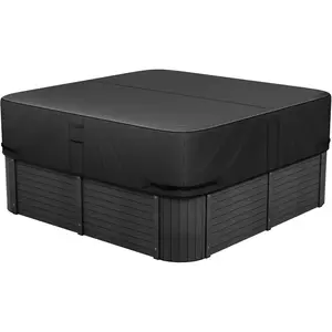 VEVOR Outdoor Hot Tub Cover, 85x 85x 20 Inch Weatherproof and Waterproof Hot Tub Cover Protector, 600D Heavy Duty Oxford Fabric and 950N Tearing Strength, Square Spa Covers for Hottub, BrownVEVOR Super Brand Day