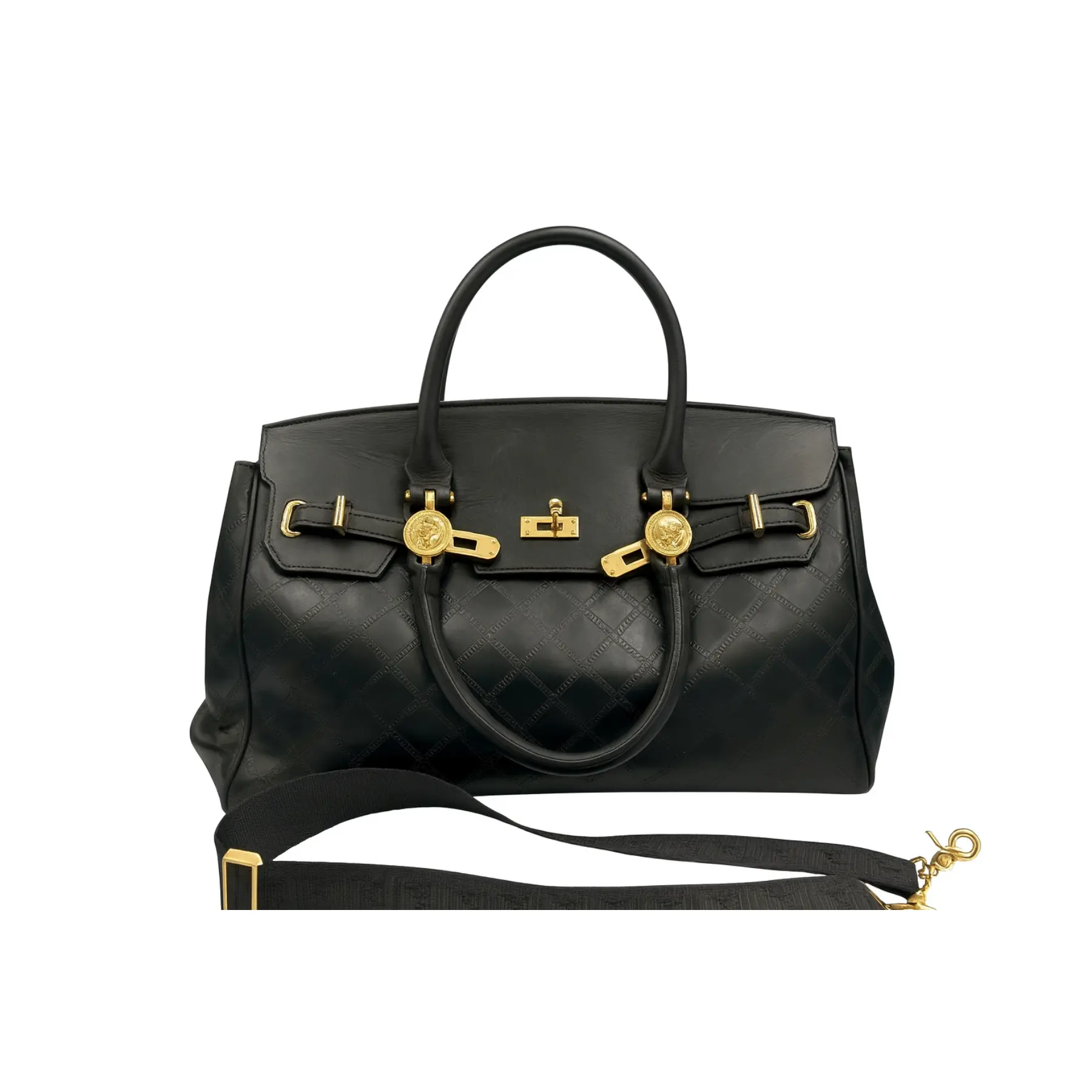 Pre-owned VERSACE Leather Tote Bags Palazzo Empire Quilted Bag