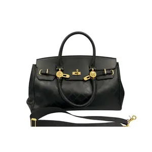 Pre-owned VERSACE Leather Tote Bags Palazzo Empire Quilted Bag