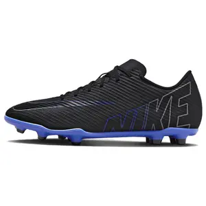 Nike Mercurial Vapor 15 Club Soccer Cleats with Lace-Up Design for Men and Women, Featuring Anti-Slip and Wear-Resistant MG/FG Studs in Black and Blue Trending Shoes, House White Official Shoes to Get / Maison Mihara