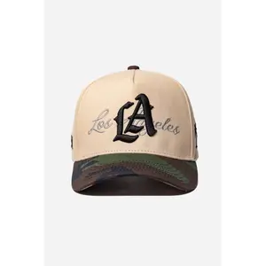 LA Logo A-Frame Snapback | Natural & Camouflage