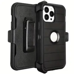 For IPhone 17 Pro Max Drop-Proof Phone Case for IPhone 16 15 14 13 XR X/XS MAX Back Mount Stand Case with Belt Clip Outdoor Sports Phone Case