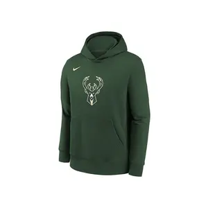Juvenile Nike Club Logo Green Milwaukee Bucks Hooded Sweatshirt