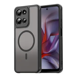 For Motorola G Play Phone Case 2026 Version Translucent Magsafe Wireless Charging Hard Matte Cover Moto G 5G 2026 2025 Power Edge 60 Series Cellphone Protective Protection Smartphone Casing Protector