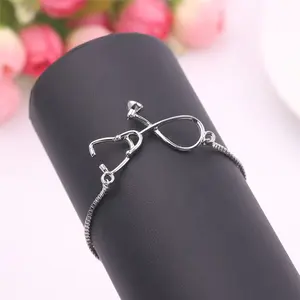 Medical Stethoscope Bracelet Box Adjustable Chain Jewelry Gift for Doctor Medical Friends Charm Women Men Bracelets Hot Toys