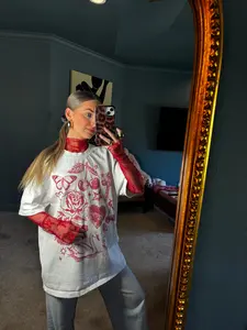 Layered in Lace Sheer Mockneck Top - Cherry (Savannah Clare Curated Piece)