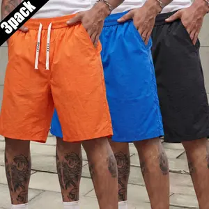 3-pack men’s waterproof hiking shorts, quick-dry outdoor travel loose shorts, men’s fishing casual shorts, elastic fitness shorts, mountaineering apparel, summer jogging shorts, beach shorts Fabric Menswear Pants Breathable Minimalist Personalized