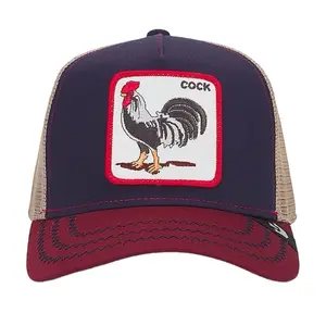 Goorin Bros | The Farm Truckers Hat | The Cock | Khaki/Red/Navy