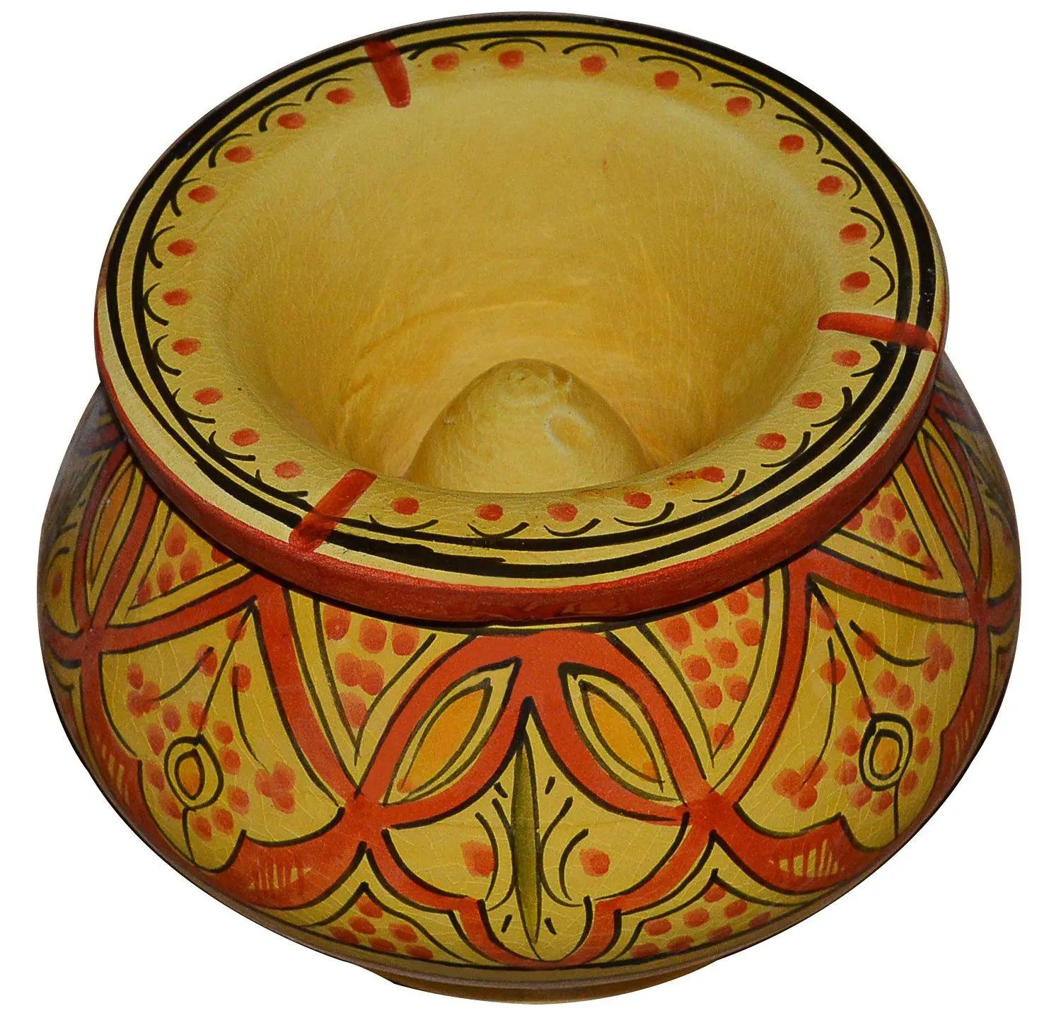 Moroccan Handmade Ceramic Ashtrays Smokeless Cigar Exquisite design with Vivid Colors X-large