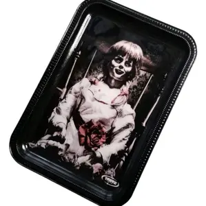 Decorative Horror Stainless Steel Tray with Iconic Doll Design