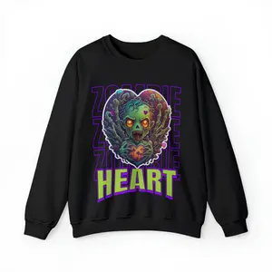 Heart of Darkness: Stylish Zombie Sweater for Goth and Grunge Fashion